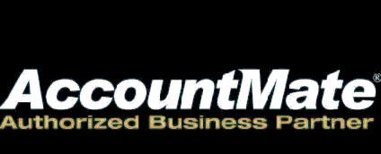 Accountmate logo. Microworks is an Authorized Business Partner